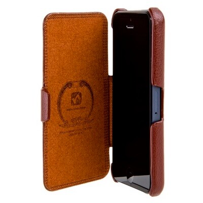 Кожаный чехол HOCO Duke folder Leather Case Brown для Apple iPhone 5/5s/SE(3)