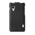 Кожаный чехол книжка Melkco Leather Case Black LC для LG Optimus L5 II Dual E455(#2)