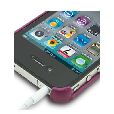 Кожаный чехол накладка Melkco Snap Cover Purple для Apple iPhone 4/4S(4)
