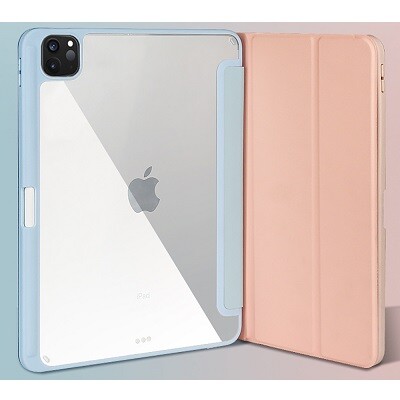 Защитный чехол Acrylic TPU Case с креплением для стилуса голубой для Apple iPad Pro 11 (2020)(7)