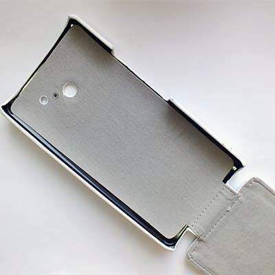 Кожаный чехол Up Case White для Huawei Ascend P6(4)