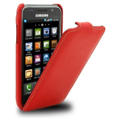 Кожаный чехол книга Melkco Leather Case RED LC для Samsung i9000 Galaxy S(1)