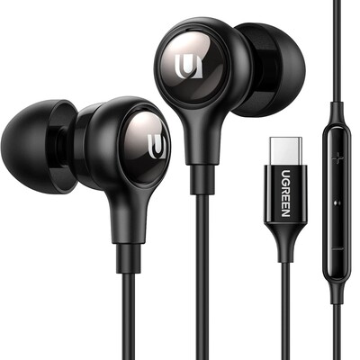Наушники Ugreen EP103-30638, проводные, Type-C, вакуумные черный(1)