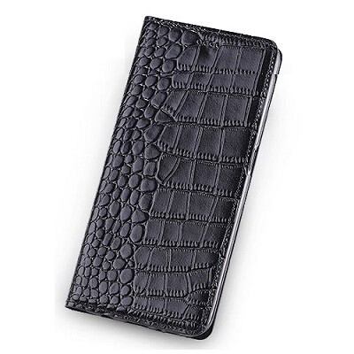 Полиуретановый чехол с силиконовой основой New Book Case Crocodile Black для Xiaomi RedMi 4X(1)