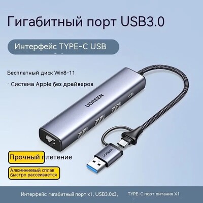 Док-станция 4 в 1 Ugreen CM475-15623(2)