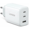 Сетевое зарядное устройство Ugreen CD275-90496, USB-A+2*USB-C 65W белый(#1)