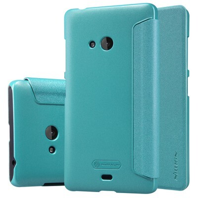 Полиуретановый чехол Nillkin Sparkle Leather Case Blue для Microsoft Lumia 540(3)