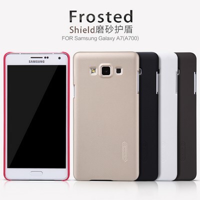 Пластиковый чехол с пленкой Nillkin Super Frosted Shield White для Samsung Galaxy A7(4)