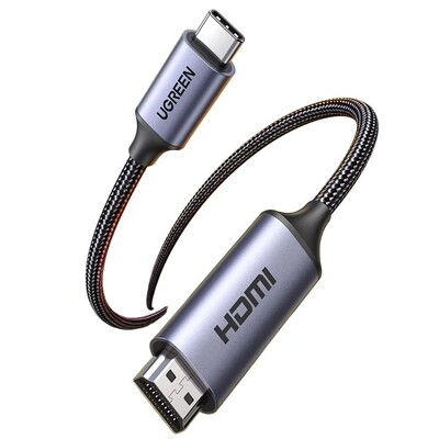 Кабель-переходник UGREEN CM565-90451 USB-C – HDMI 2.1 (8K/60Hz, 4K/144Hz), 1.5м(2)