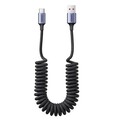 Кабель спиральный Ugreen US554-90790 USB-A to USB-C Coiled Cable 6A, 1.5m(#1)