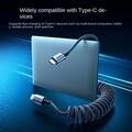 Кабель спиральный Ugreen L507-35457USB-C to USB-C Coiled Cable 100W, 5A, 1.2m(#2)