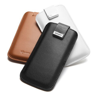 Кожаный чехол футляр SGP Crumena White для Apple iPhone 5/5s/SE(4)