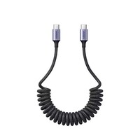 Кабель спиральный Ugreen L507-35457USB-C to USB-C Coiled Cable 100W, 5A, 1.2m