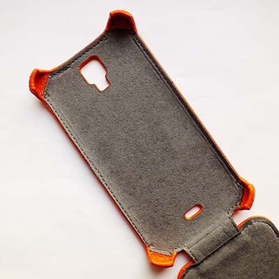 Кожаный чехол Armor Case Orange для Explay Vega(2)