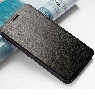 Полиуретановый чехол с силиконовой основой New Book Case Black для ZTE Blade V7 Lite(2)