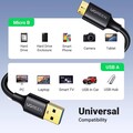 Кабель для зарядки и передачи данных Ugreen US130-60528 USB-A 3.0 to Micro-B 0.5m(#4)