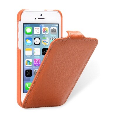 Кожаный чехол-книга Melkco Leather Case Orange LC для Apple iPhone 5c(1)