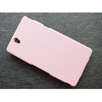 Кожаный чехол Up Case Pink для Sony Xperia Z L36h(3)