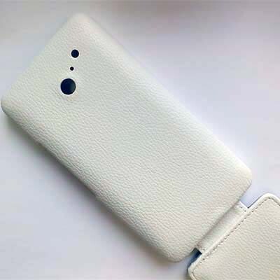 Кожаный чехол Up Case White для Huawei Ascend P6(3)
