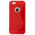 Силиконовый чехол Red  для Apple iPhone 5/5s/SE(#1)