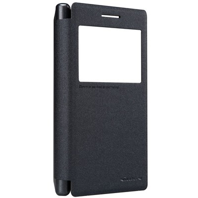 Полиуретановый чехол Nillkin Sparkle Leather Case Black для Lenovo P70(3)