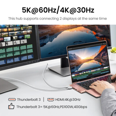 Док-станция 6-в-1 Ugreen CM380-80856 серый(4)
