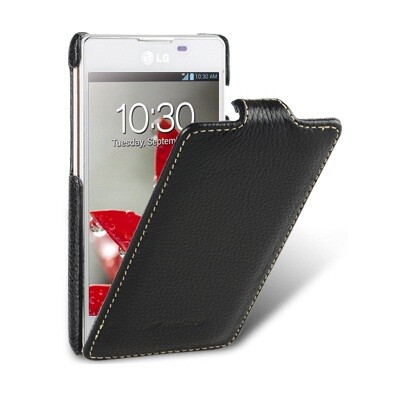 Кожаный чехол книжка Melkco Leather Case Black LC для LG Optimus L5 II Dual E455(1)