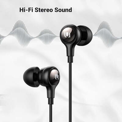 Наушники Ugreen EP103-30638, проводные, Type-C, вакуумные черный(3)