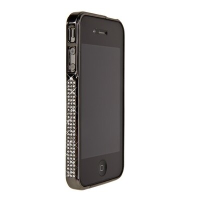 Металлический бампер со стразами Noeson Black для Apple iPhone 4/4S(1)