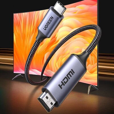 Кабель-переходник UGREEN CM565-90451 USB-C – HDMI 2.1 (8K/60Hz, 4K/144Hz), 1.5м(5)