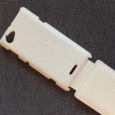 Кожаный чехол книга Melkco Leather Case White LC для HTC One V(4)