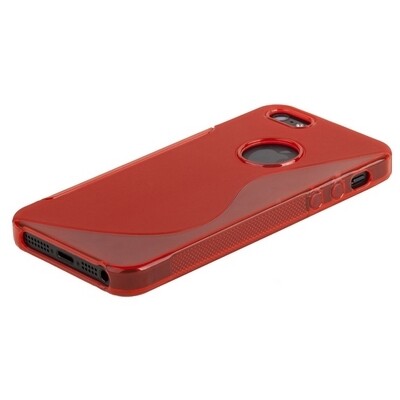Силиконовый чехол Red  для Apple iPhone 5/5s/SE(4)