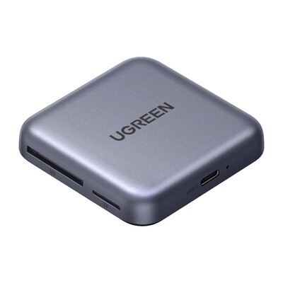 Картридер магнитный 3-в-1 Ugreen CM898-65095 USB-C to SD & TF серый(3)