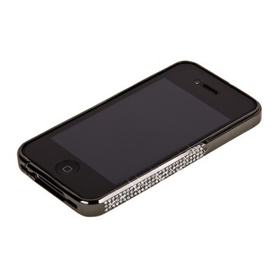 Металлический бампер со стразами Noeson Black для Apple iPhone 4/4S(3)