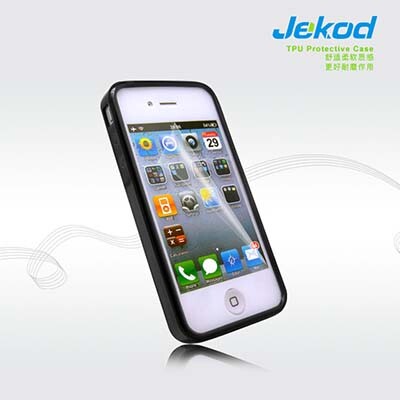 Силиконовый чехол Jekod TPU Case Black для Apple iPhone 4/4S(1)