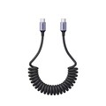 Кабель спиральный Ugreen L507-35457USB-C to USB-C Coiled Cable 100W, 5A, 1.2m(#1)
