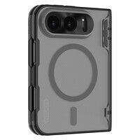Пластиковый чехол с пластиной Magsafe Nillkin Super Frosted Shield Pro Magnetic Case прозрачный для Apple iPhone Duo