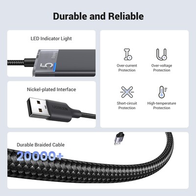 USB-хаб Ugreen CM653-15548 USB 3.0 - 4x USB-A 3.0, доп. питание черный(3)