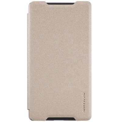 Полиуретановый чехол Nillkin Sparkle Leather Case Gold для Sony Xperia Z5 Compact(1)