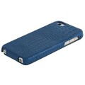 Кожаный чехол книга Borofone Crocodile flip Blue для Apple iPhone 5/5s/SE(#2)