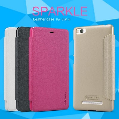 Полиуретановый чехол Nillkin Sparkle Leather Case Gold для Xiaomi MI4i(4)