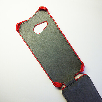 Кожаный чехол Armor Case Red для HTC One M8 mini 2(2)