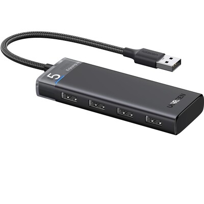 USB-хаб Ugreen CM653-15548 USB 3.0 - 4x USB-A 3.0, доп. питание черный(2)