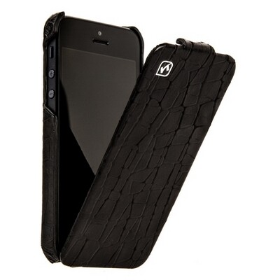 Кожаный чехол HOCO Knight Leather Case Black для Apple iPhone 5/5s/SE(1)