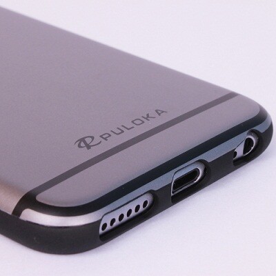 Силиконовый чехол Puloka Case Grey для Apple iPhone 6/6s(4)
