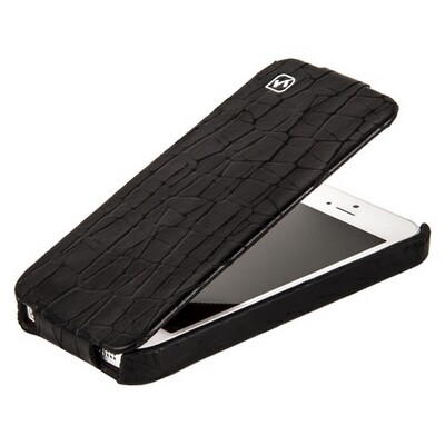 Кожаный чехол HOCO Knight Leather Case Black для Apple iPhone 5/5s/SE(4)