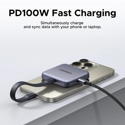 Картридер магнитный 3-в-1 Ugreen CM898-65095 USB-C to SD & TF серый(2)