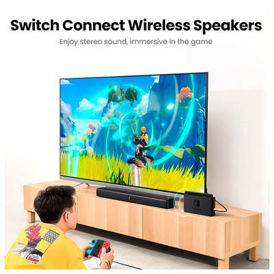 Аудиоадаптер Ugreen CM408 (10928), USB 2.0 Bluetooth Transmitter 5.0 для PS, Nintendo Switch(5)