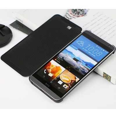 Полиуретановый чехол Dot View Case Grey для HTC One E9/One E9 Plus(3)