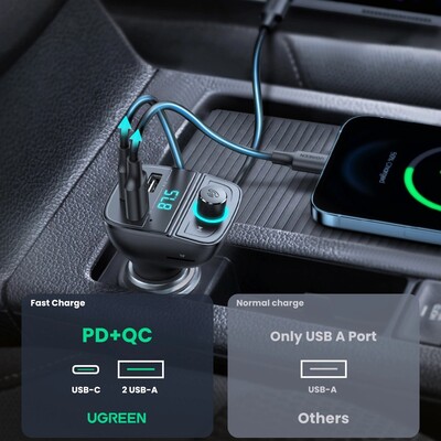 FM-модулятор с быстрой зарядкой Ugreen CD229 (80910)(10)
